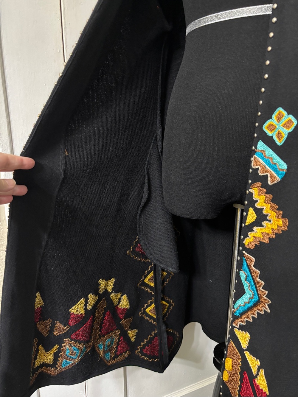 Vintage Collection Wildfire Embroidered Duster Sweater Cardigan - Picture 10 of 16